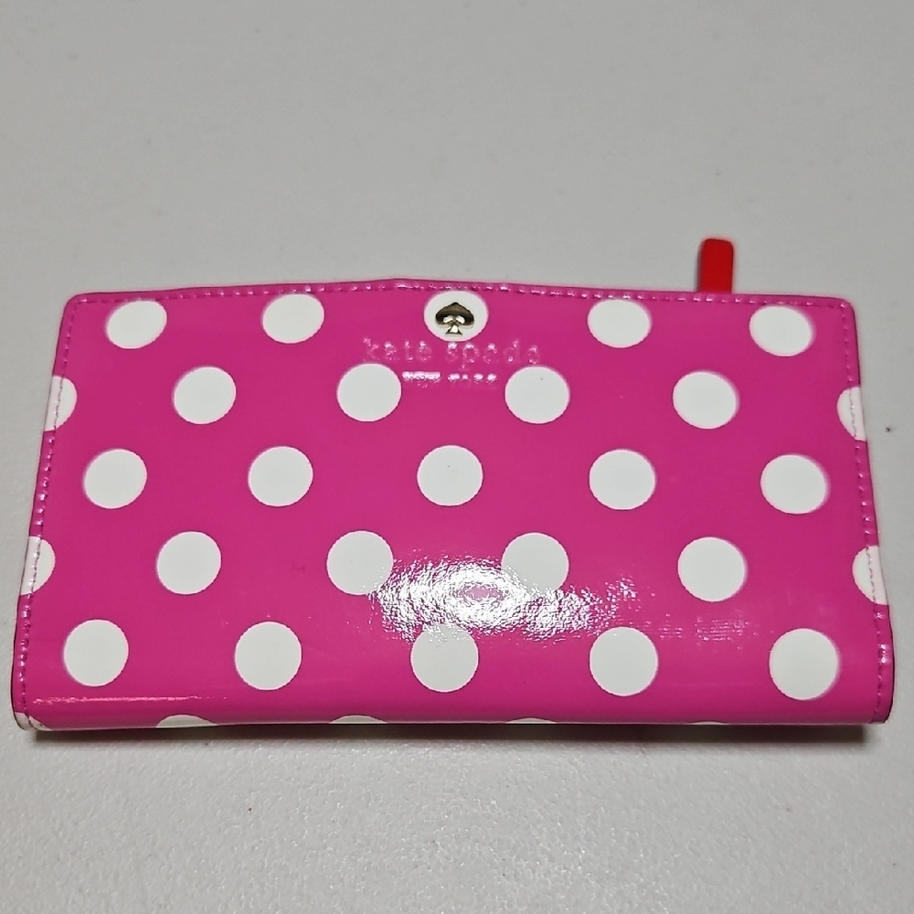 Kate Spade Carlisle Street Stacy Wallet Pink Polka Dot
